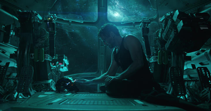 This image released by Disney shows Robert Downey Jr. in a scene from âAvengers: Endgame.â (Disney/Marvel Studios via AP)