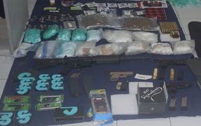 Illicit drugs and firearms seized by police in Tonga.