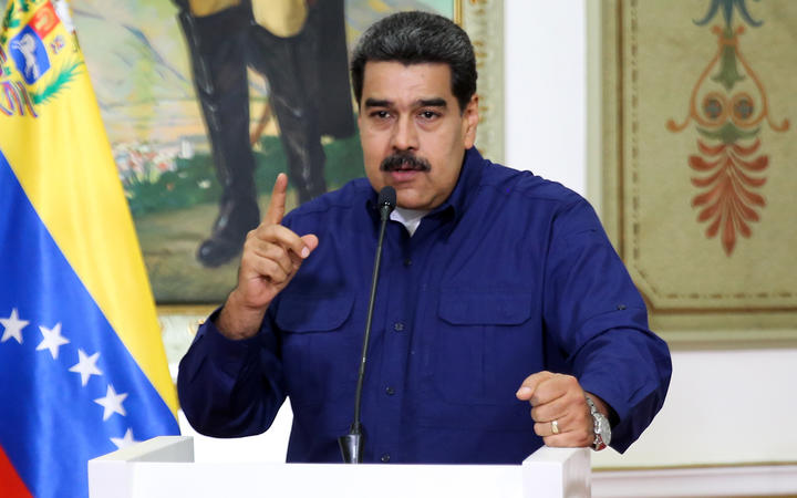 Venezuelan President Nicolas Maduro speaking during a press conference at the Miraflores Presidential Palace in Caracas, Venezuela on March 11, 2019.