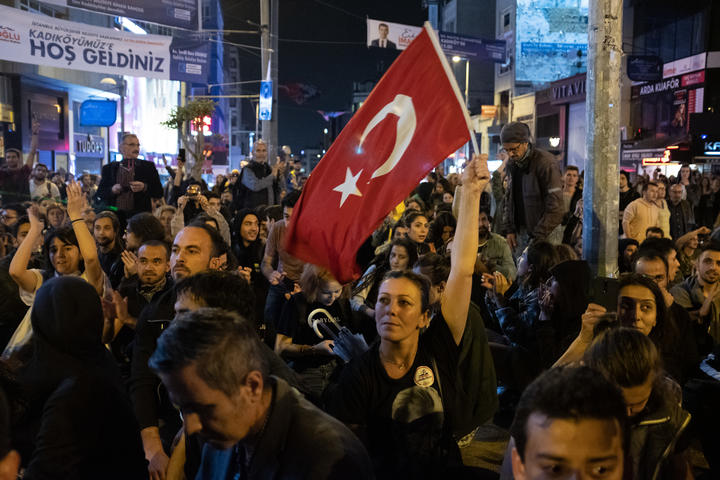 Thousands of supporters of Istanbul Mayor Ekrem Imamoglu protest the rerun of Istanbul election on May 06, 2019 in Istanbul, Turkey after Republican People's Party's (CHP) candidate Ekrem Imamoglu was apparently selected as mayor. 