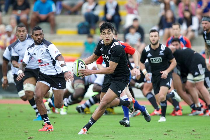 Rieko Ioane scored a try during the Maori All Blacks victory over Fiji in 2015.