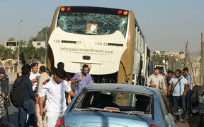 A blast hit a tourist bus near the Giza Pyramids.