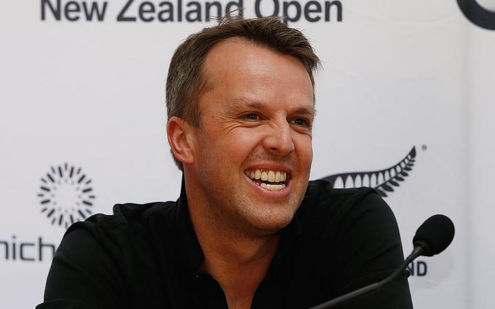 Graeme Swann at the 2015 New Zealand Golf Open.