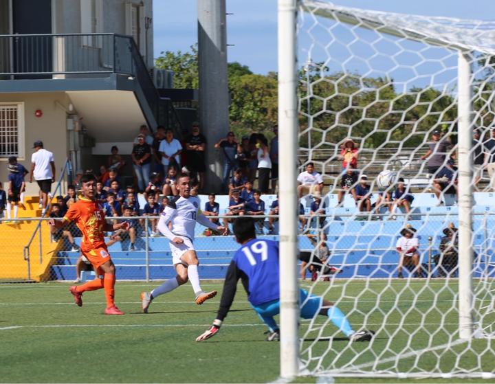 Jason Cunliffe scored a hat-trick in Guam's first home international since 2015.