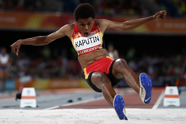 Papua New Guinea's Rellie Kaputin competing at the 2018 Commonwealth Games.