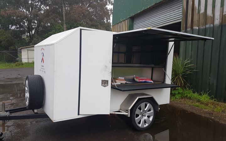 Auckland's Repair Cafe trailer, after the theft of $20K of tools