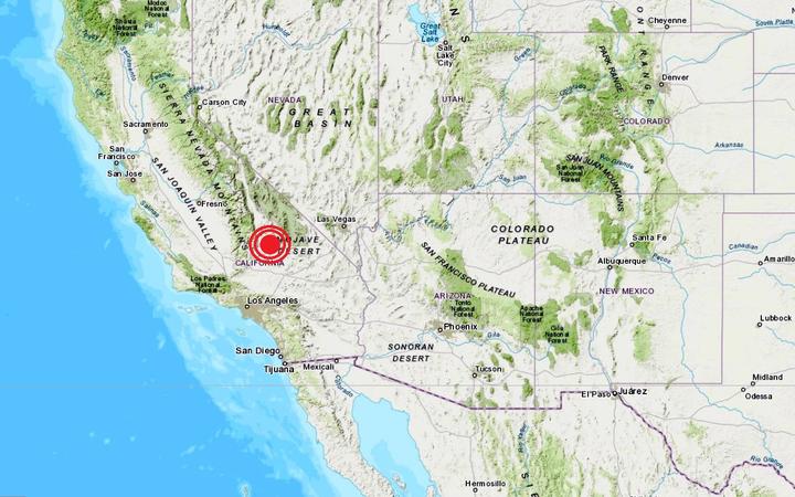 The quake struck several hundred kilometres north of LA.