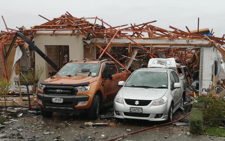 The scene of a gas explosion that destroyed a Christchurch property.
