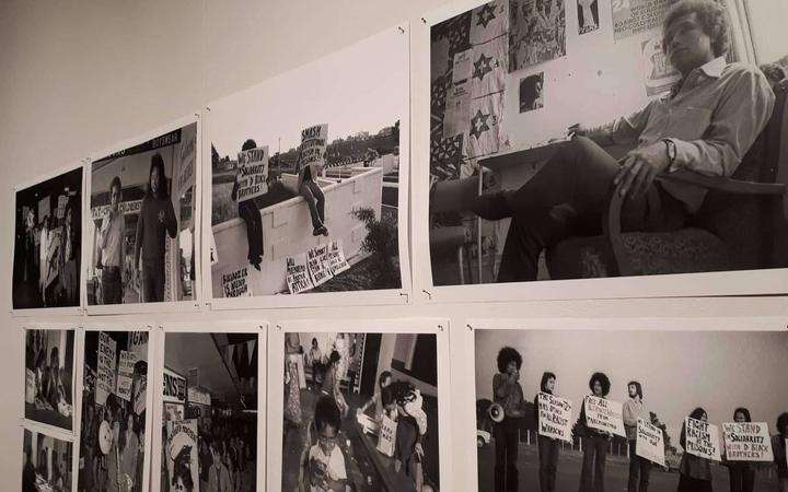 A selection of images from the 1970s, the era of the dawn raids, by photographer John Miller, as part of the exhibition. 