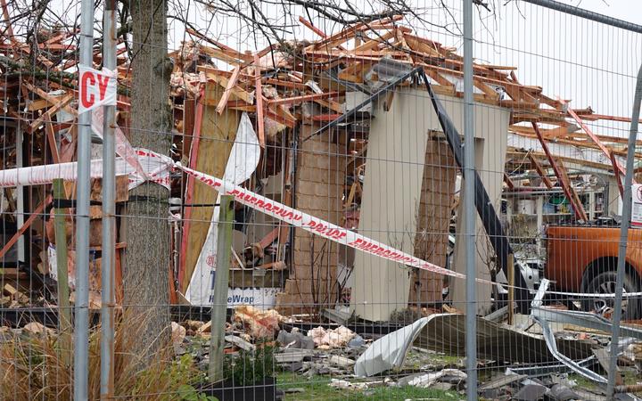 One house was completely destroyed by the explosion at Marble Court.