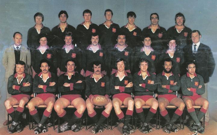 Brian Lochore with the 1981 Wairarapa-Bush squad.