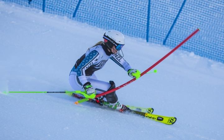 Alice Robinson has won both the slalom and giant slalom national titles at Coronet Peak.