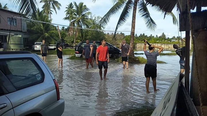 King tide in Tarawa, Kiribati, Friday 30 August 2019.