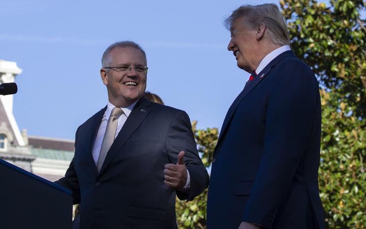  Scott Morrison and Donald Trump in Washington for an official visit on September 20, 2019.