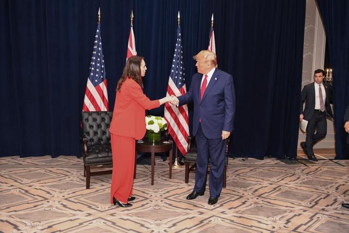 Prime Minister Jacinda Ardern with US President Donald Trump.