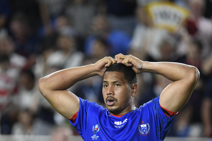 Samoa winger Ed Fidow was sent off after receiving two yellow cards and will now front the judiciary.