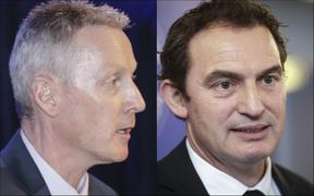 President of the Police Association, Chris Cahill and Police Minister Stuart Nash. 