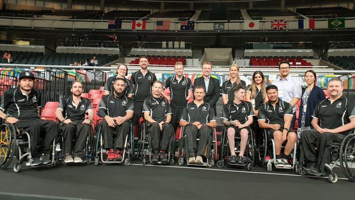 The New Zealand Wheel Blacks team in Tokyo.