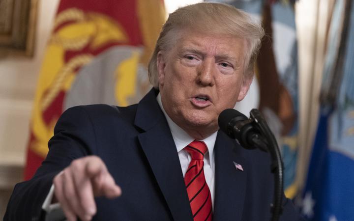 United States President Donald J. Trump answers reporter's questions after making a statement at the White House in Washington, DC on the death of ISIS leader Abu Bakr al-Baghdadi during a U.S. military raid in Syria on Sunday, October 27, 2019.
