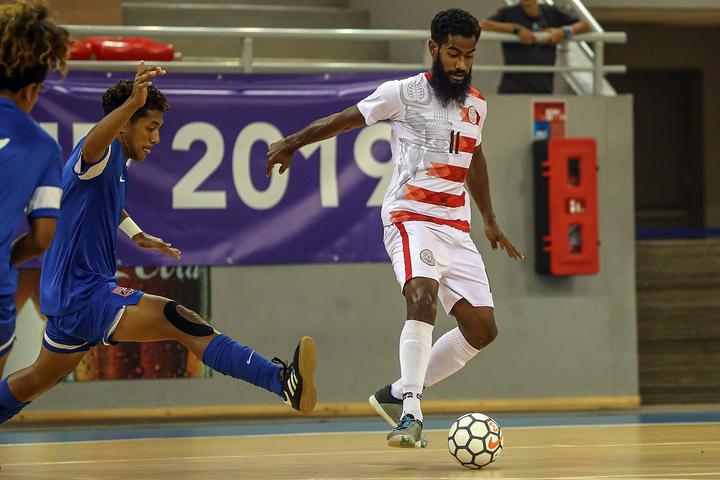 New Caledonia's Christopher Cawa on the run. OFC Futsal Nations Cup 2019