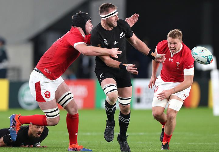 2019 Rugby World Cup Bronze Final, Tokyo Stadium, Tokyo, Japan 1/11/2019
New Zealand vs Wales
New Zealand's Kieran Read tackled by Justin Tipuric of Wales