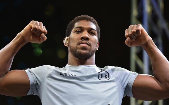 Il concorrente britannico dei pesi massimi Anthony Joshua.