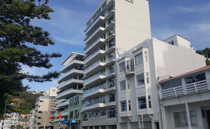 Apartment buildings on Wellington's Oriental Parade.
