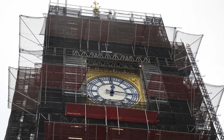 Big Ben is covered in scaffolding during renovation. London, United Kingdom on 10 December, 2019. (Photo by Beata Zawrzel/NurPhoto)