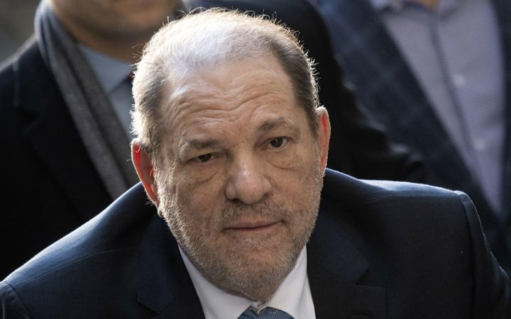 Harvey Weinstein arrives at the Manhattan Criminal Court, on February 24, 2020 in New York City.