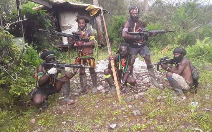 West Papua Liberation Army fighters. 