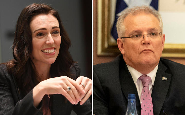 Prime Minister Jacinda Ardern and Australian Prime Minister Scott Morrison.