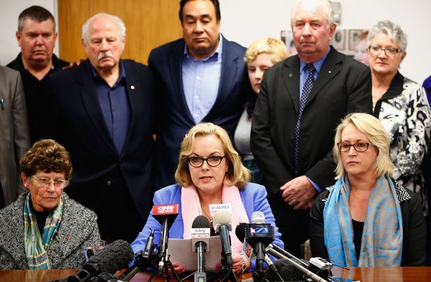 Judith Collins announces her resignation at National Party headquarters.
