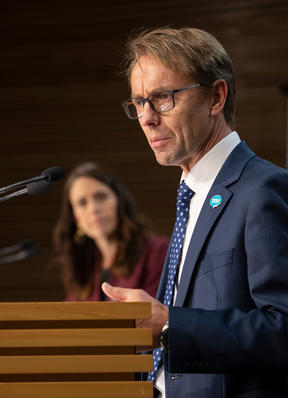 Director-General of Health Dr Ashley Bloomfield talks to media during a Covid-19 coronavirus briefing on 6 May, 2020.