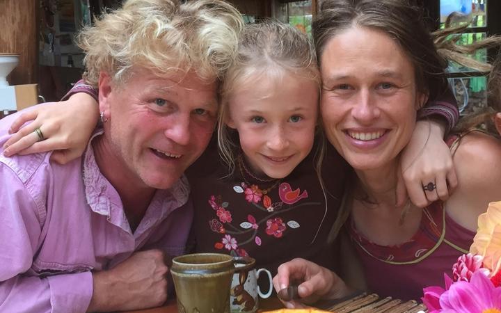Colin Minney, Corinna Alex and Corinna's daughter Kiva.