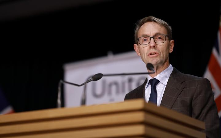 Director General of Health Dr Ashley Bloomfield attends a media briefing as the Prime Minister announces New Zealand will move to alert level 1 at midnight tonight. 