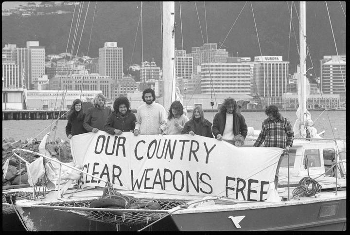 New Zealanders protested against US nuclear ships in the 1980s