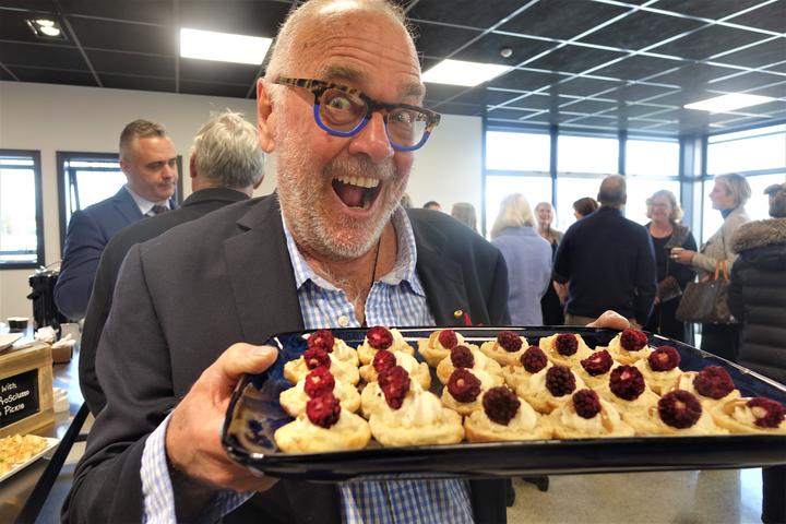 Pic Picot at the opening of the Nelson Food Factory.
