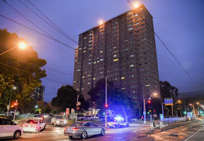 One of the Melbourne public housing estates locked down to stop the spread of Covid-19.