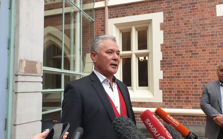 John Tamihere outside Auckland High Court.