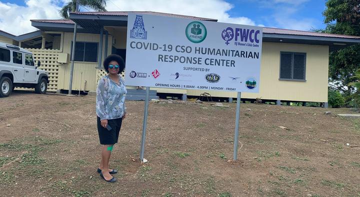 Opposition MP Lenora Qereqeretabua at the new centre in Nadi.