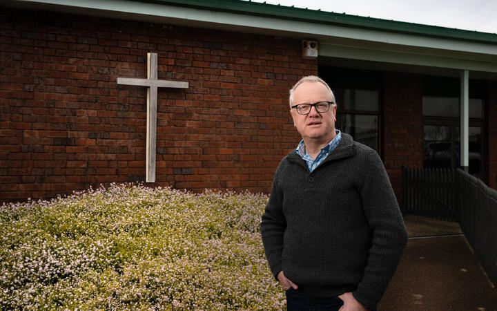 Pastor Rob Markley outside of the Birkenhead Baptist Church.