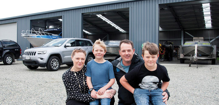 Te Anau owner-operator Christine and Mark Wallace with children Zane and Morgan are ready to ‘Host A Holiday’