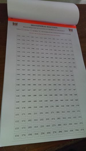The Fiji election voting paper.