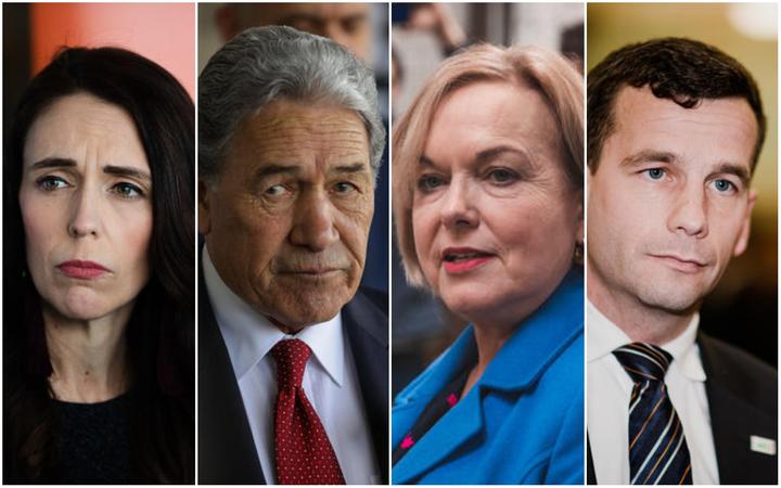 Jacinda Ardern, Winston Peters, Judith Collins and David Seymour.