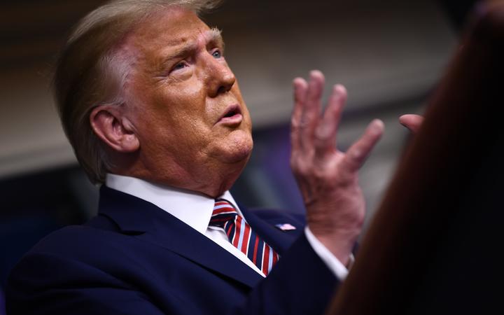 US President Donald Trump speaks during a briefing at the White House on 27 September, 2020.