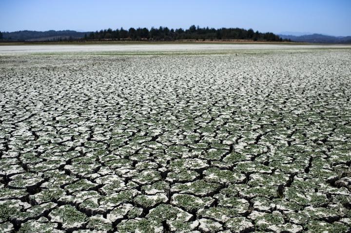 View of a dried area of the Penuelas Lake, in Valparaiso, Chile. Flows of rivers and reservoirs have reached historic minimums in Chile. A severe drought is hitting the country's central area, making local communities more vulnerable to face the coronavirus pandemic. 