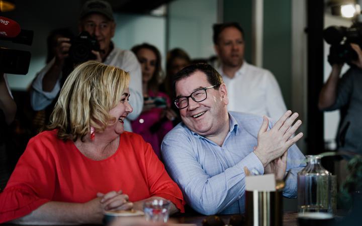 At a get-together with Jacinda Ardern and other Ministers day after election