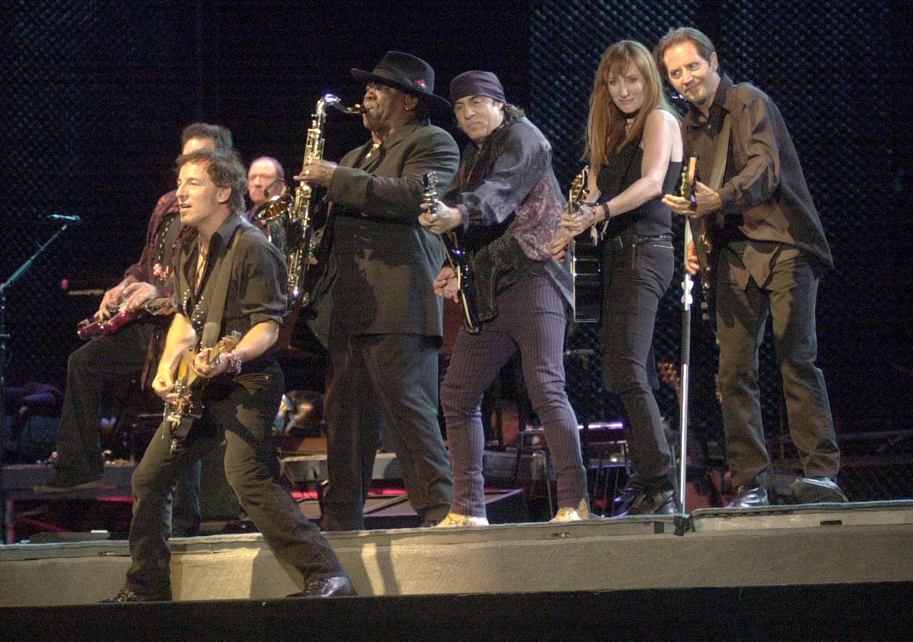 Springsteen plays in front of the E Street Band