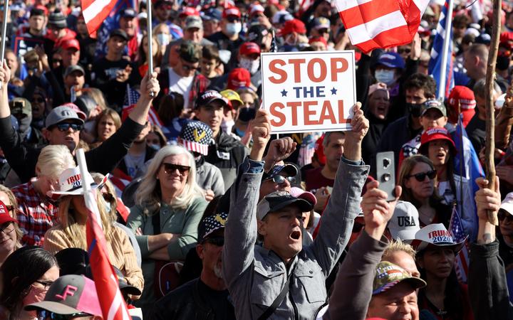 Trump supporters march in Washington to support his false election claims |  RNZ News