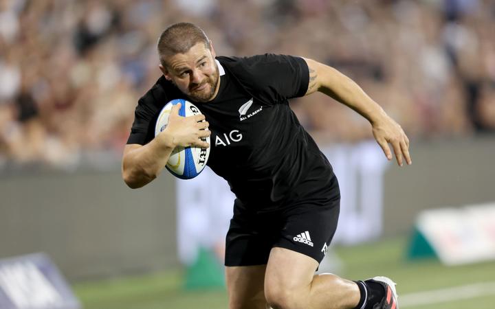 Dane Coles goes over to score a try. New Zealand All Blacks v Argentina. 2020 Rugby Championship Test Match played at McDonald Jones Stadium, Newcastle Australia on Saturday 28th November 2020. Photo Clay Cross / photosport.nz